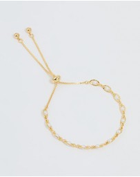 Lovisa - Gold Plated Pearl Twisted Toggle Bracelet