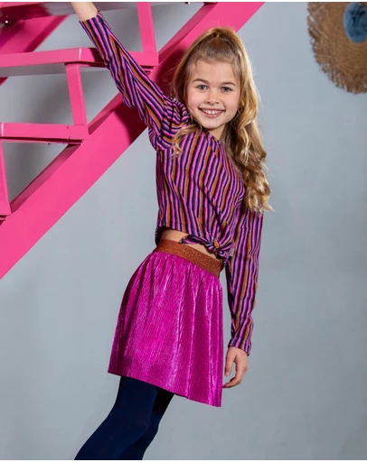 B.Nosy - Roza Pleated Metallic Skirt - Kids-Teens