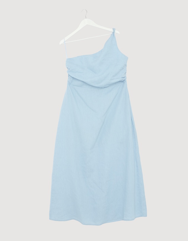 Revibe - Repaired AERE Lettie One Shoulder Maxi Dress - AU 18