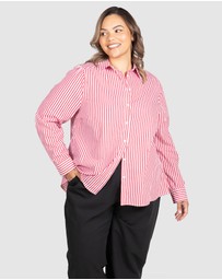 Love Your Wardrobe - Ella Stripe Button-Up Shirt