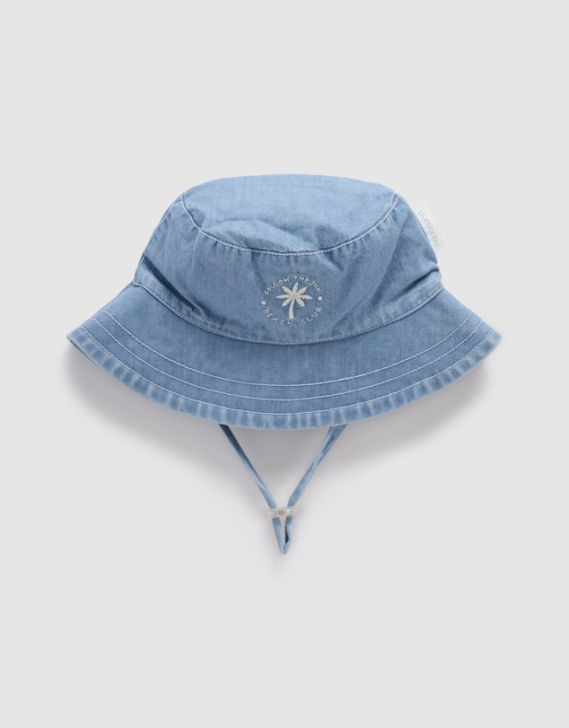 Purebaby - Denim Bucket Hat -Kids-Babies
