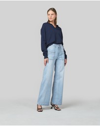 DRICOPER DENIM - Rita Navy Polo Top