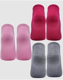 High Heel Jungle - Peek Yoga Pilates Grip Socks - 3 Pack