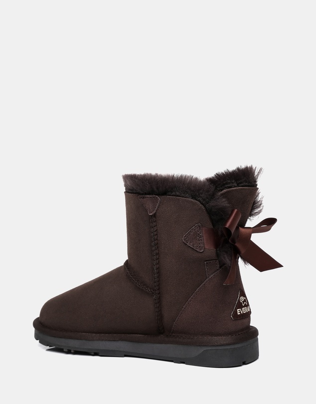EVERAU - EverAU Ugg Mini Back Bow Sheepskin Upper UGG Boots