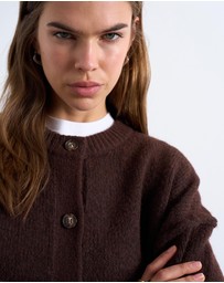 TOPSHOP - Knitted Exposed Seam Relaxed Cardigan