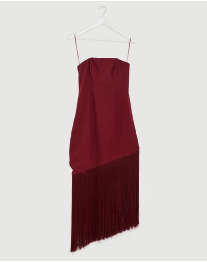 Revibe - Repaired CHANCERY Violet Asymmetric Fridge Midi Dress - AU 10