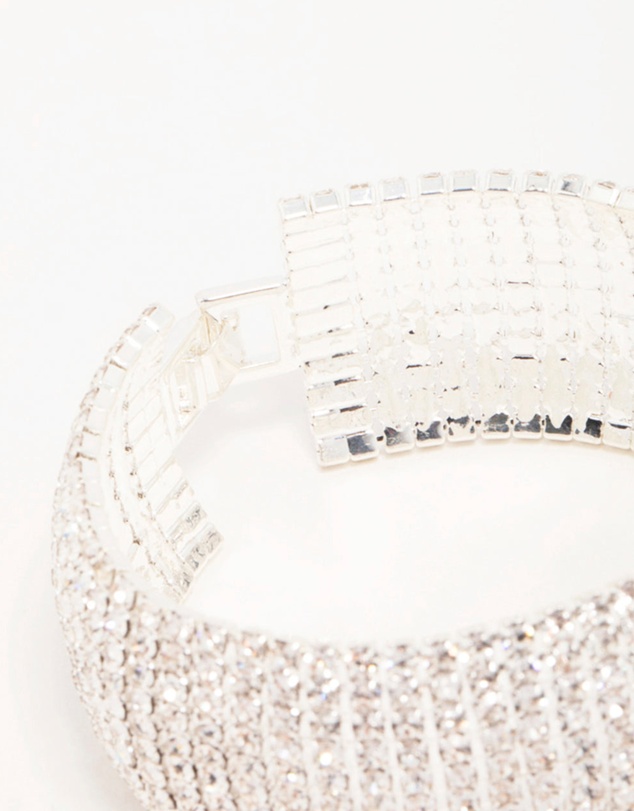 Lovisa - Silver Diamante Thick Cupchain Bracelet