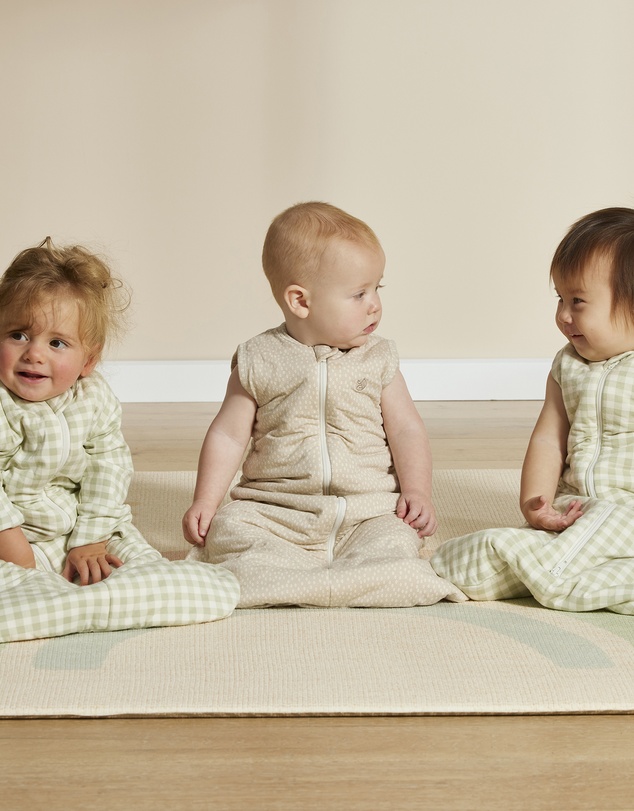 Grow Kindly - Sleeping Bag in Gumleaf Gingham - 3.5 TOG