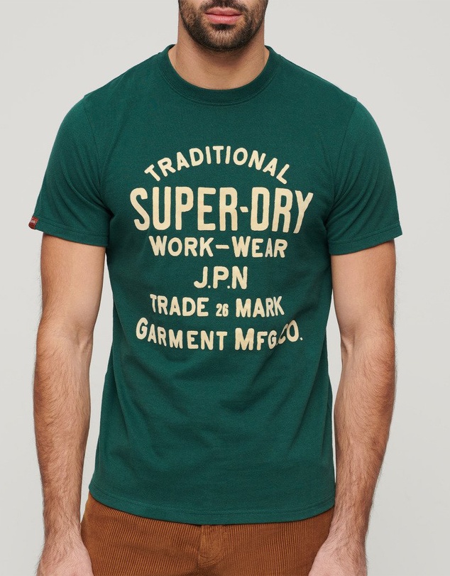 Superdry - Workwear Flock Graphic T-Shirt