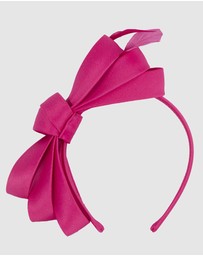 Max Alexander - Large Fuchsia Satin Bow Racing Fascinator