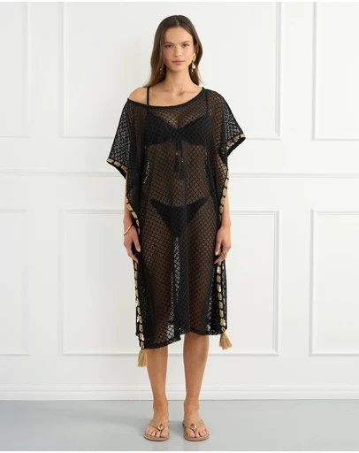 Aqua Blu Australia - Black Jada Kaftan