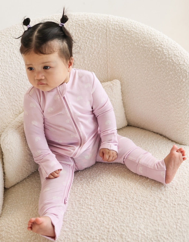 Kynd Baby - Day or Night Onesie in Lilac Rainbow