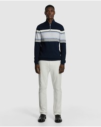 yd. - Brosnon 1/4 Zip Knit Jumper