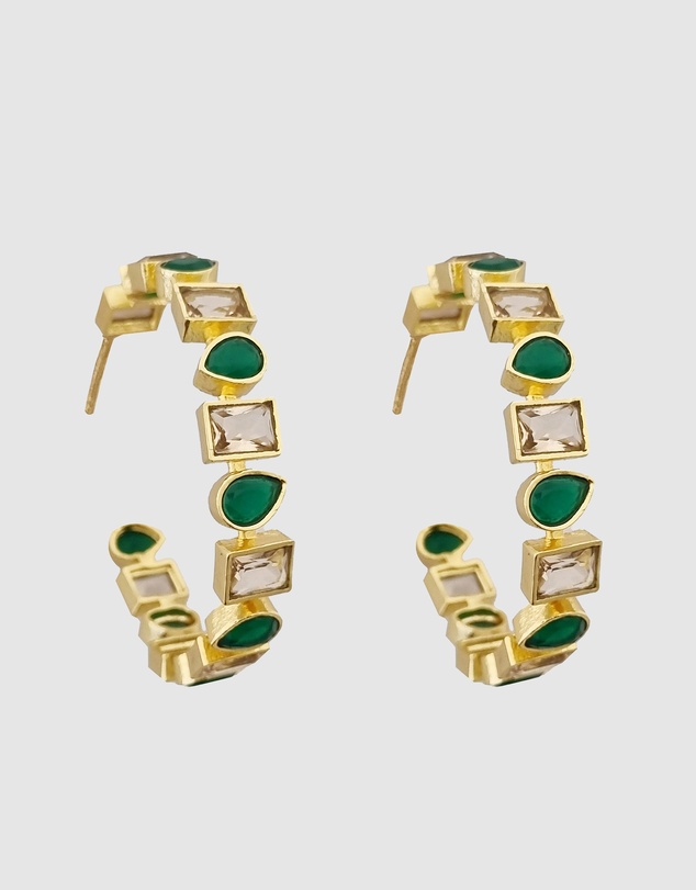 Meshca - Roundhouse Hoop Earrings