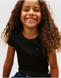 Tommy Hilfiger - Ruffle Ribbed Top - Teens