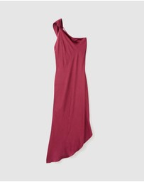 M.N.G - Asymmetrical Satin Dress