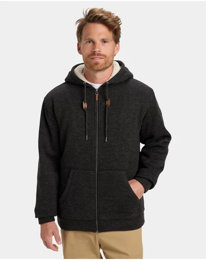 Quiksilver - Mens Keller Sherpa Zip Up Hoodie