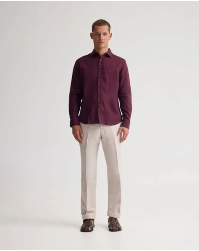 Oxford - Copper European Linen Shirt