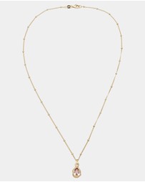 Elli Jewelry - Necklace Oragnic Drop Crystal 925 Sterling Silver Gold-Plated