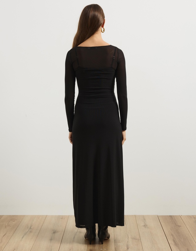 Atmos&Here - Dani Long Sleeve Mesh Midi Dress