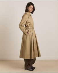 Damson Madder - Sofia Pleated Trench Coat