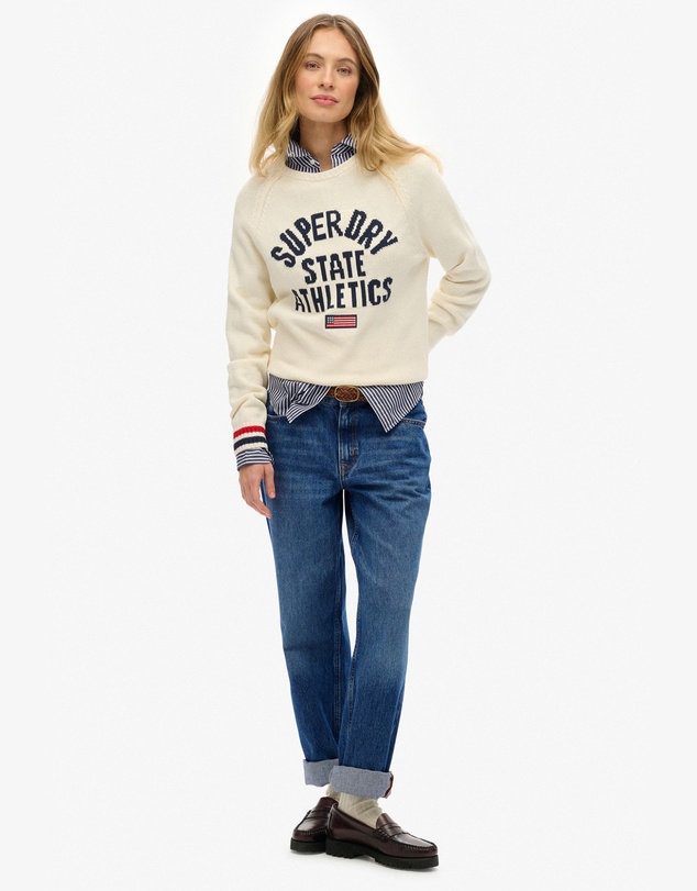 Superdry - Slouchy Intarsia Graphic Knit