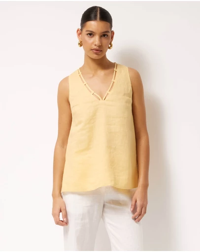 AERE - Noa Linen Top