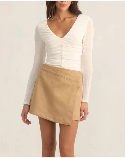 MON RENN - Solana Suede Skirt