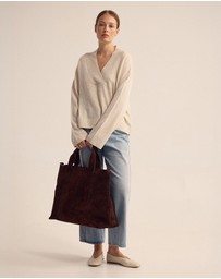 Oxford - Camille V-Neck Wool Blend Knit