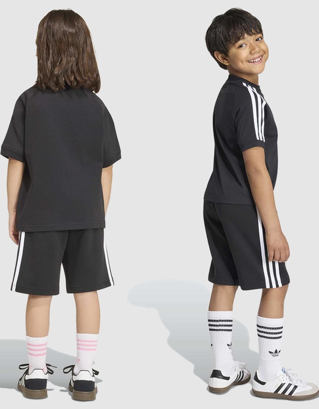 adidas Originals - 3 Stripe Short Tee Set - Kids-Teens