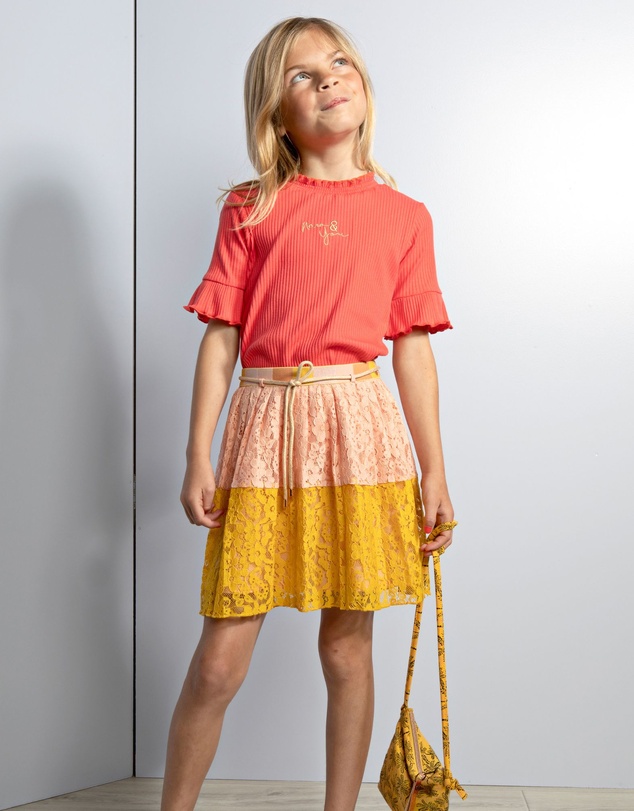 NONO - Nik Colour Block Lace Skirt - Kids-Teens