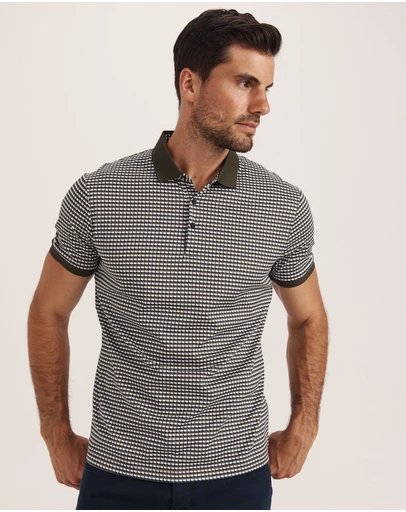 SABA - Bale Geo Print Cotton Polo