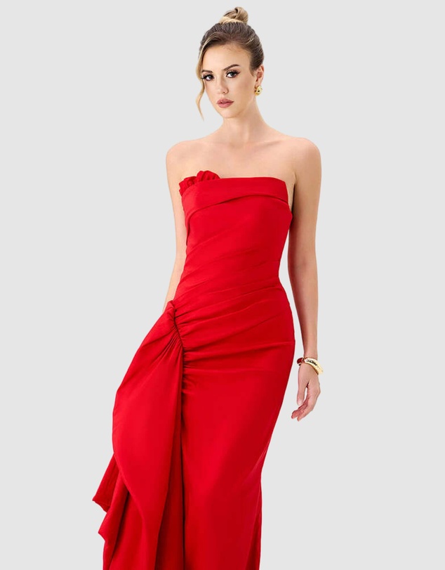 Bariano - Kerry Pleated Sash Gown