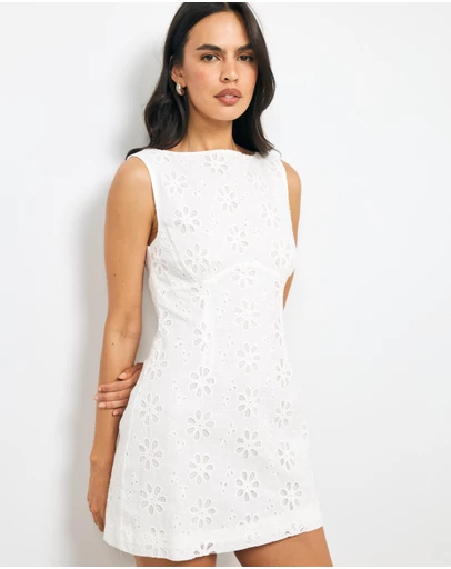 AERE - Vivi Cotton Broderie Dress