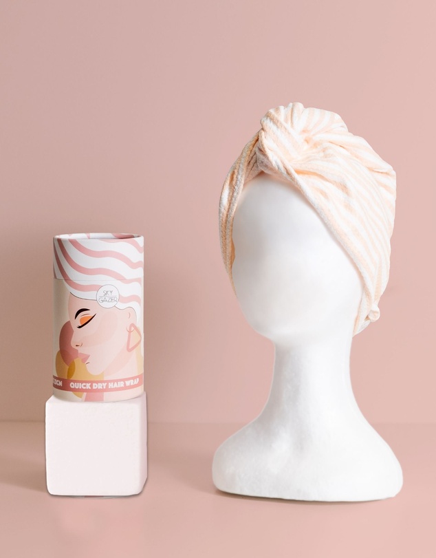 Sky Gazer - Quick Dry Hair Wrap- Blush
