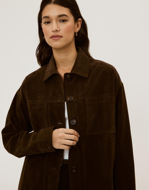 Calli - Lilly Faux Suede Shacket
