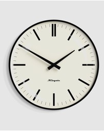 Newgate - Newgate Radio City Wall Clock Bold Black Marker Dial - Matte Black