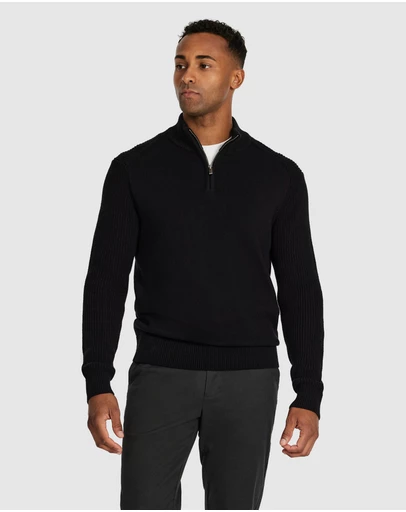 Tarocash - Jaxley Zip Neck Knit