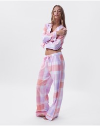 Bras N Things - Azlin Long Pant - Print Check