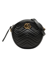 Pre-Loved by Azura Reborn - Pre-Loved Mini GG Marmont Matelasse Leather Round Crossbody