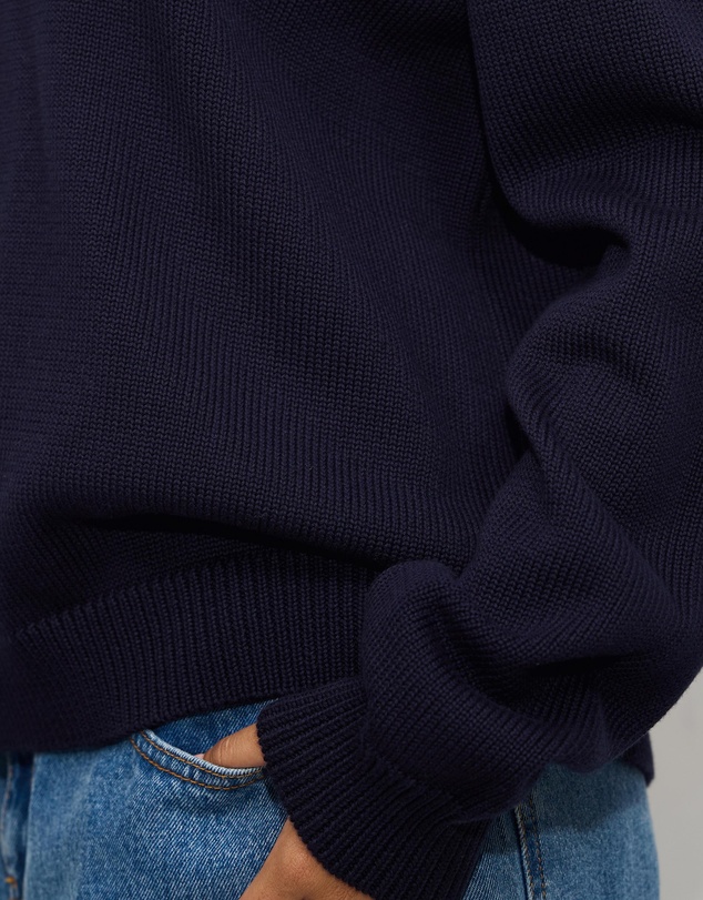 Dazie - Zara V-Neck Cotton Knit Jumper