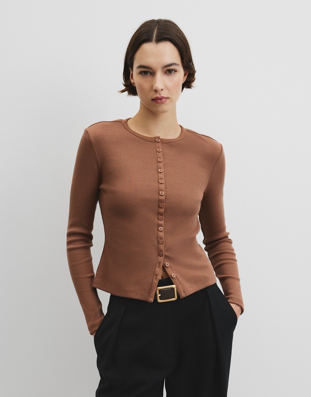 Country Road - Long Sleeve Button Through Top
