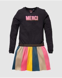 Quapi - Karen Long Sleeve Pleated Dress - Kids-Teens