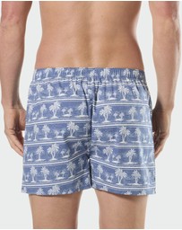 Mitch Dowd - Mitchdowd Mens Maui 3 Pack Boxer Shorts - Tropical and Stripe