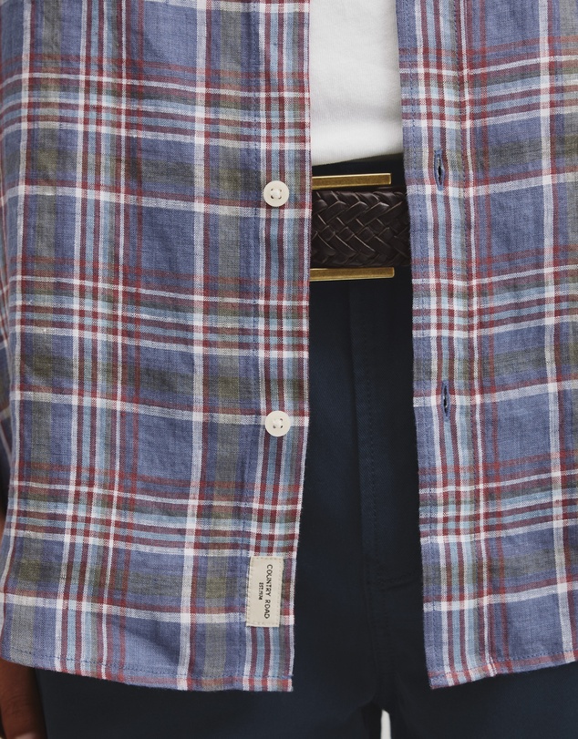 Country Road - Regular Fit Linen Check Shirt