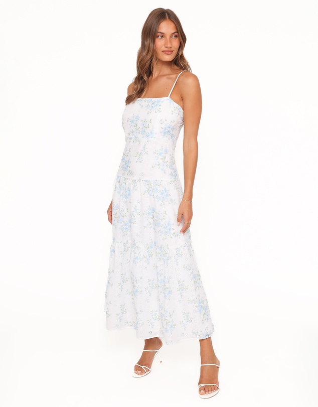Petal & Pup - Botanique Midi Dress - Blue Floral