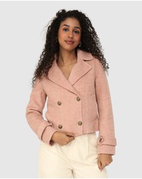 Belle & Bloom - Better Off Military Peacoat - Blush