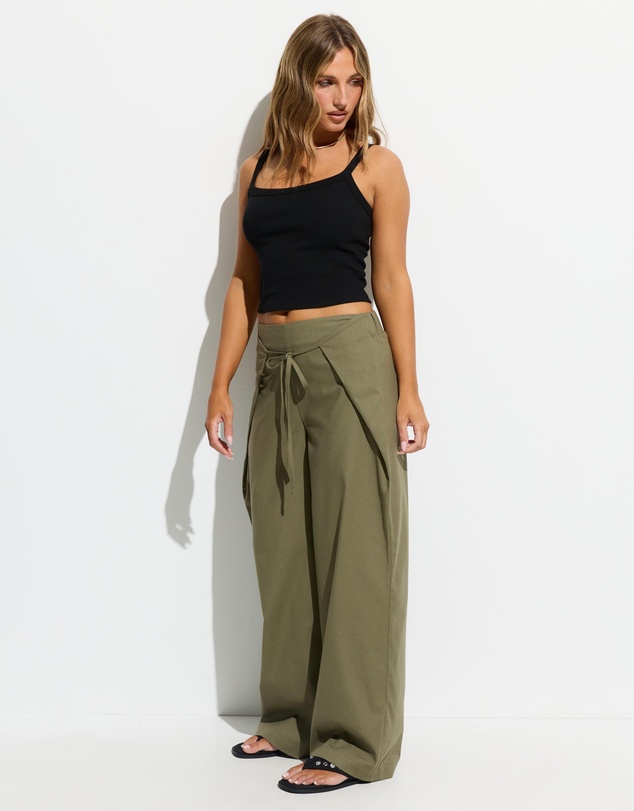 Dazie - Toni Relaxed Linen Blend Barrel Leg Pants