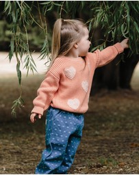 Kynd Baby - Embroidered Knit Jumper in Cameo