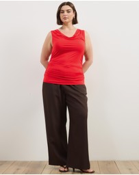 Atmos&Here Curvy - Marlow Tie Waist Tailored Pants